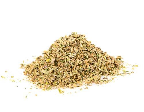 sieved of orange bud cannabis cbd canamo
