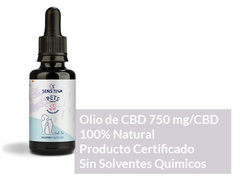 Paquete de aceite de CBD para perros de 30 ml a 2.5% - Sensitiva