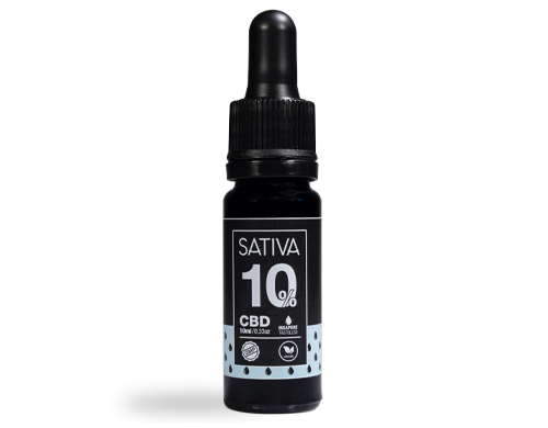 Botella de Aceite CBD de 10 ml al 10% - Sativa