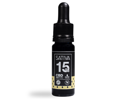 Botella de Aceite CBD de 10 ml al 15% - Sativa