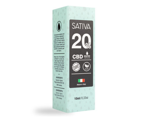 Paquete de Aceite CBD de 10 ml al 20% - Sativa