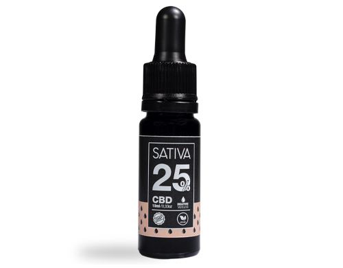 Botella de Aceite CBD de 10 ml al 25% - Sativa