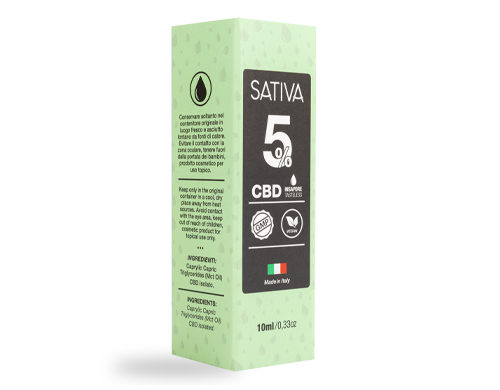 Paquete de Aceite CBD de 10 ml al 5% - Sativa