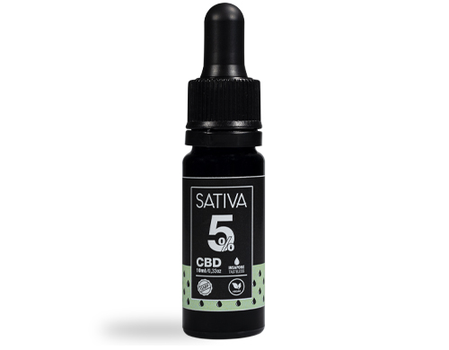 Botella de Aceite CBD de 10 ml al 5% - Sativa