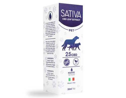 Paquete de Aceite CBD para Perros de 30 ml al 2.5% - Sativa