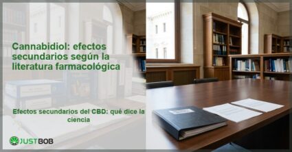 Banner del artículo de Justbob sobre efectos secundarios del CBD