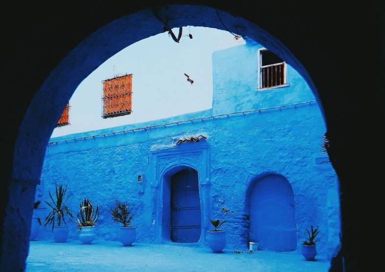 Vistazo de una ciudad en Marruecos