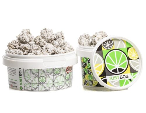 Cogollos de Marihuana CBD Critical super boost de alta calidad en un contenedor sellado para mantener la frescura