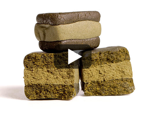 Pila de hachís CBD WAFER CBG con opción de reproducción multimedia