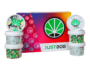 Kit New Year JustBob Cogollos de CBD - Fondo Colorido con Envases