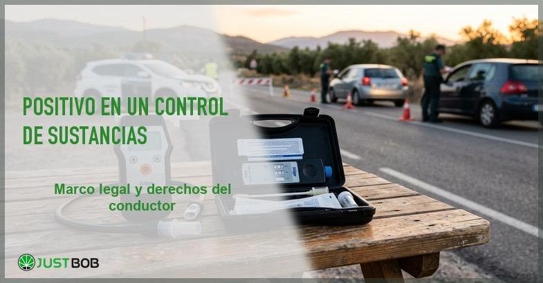 Dispositivo de control de alcoholemia y kit de test portátil en un puesto de control de carretera español