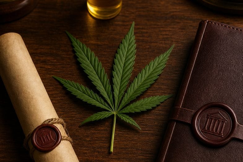 Imagen editorial documental sobre cómo distinguir un producto no regulado del cannabis CBD legal del cáñamo industrial europeo según la literatura institucional