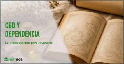 Banner editorial sobre el CBD y la investigación científica peer-reviewed europea sobre la dependencia del cannabis según la documentación institucional actual