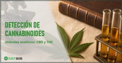 Banner editorial sobre la detección analítica de cannabinoides en laboratorio institucional según la literatura forense europea peer-reviewed actual
