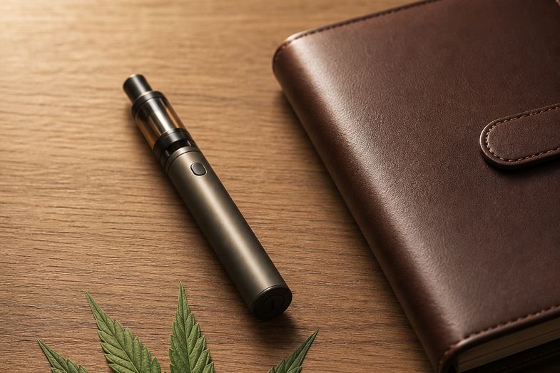 Imagen editorial sobre el marco regulatorio del cigarrillo electrónico CBD en la Unión Europea y en España según la Directiva 2014/40/UE TPD y la AEMPS