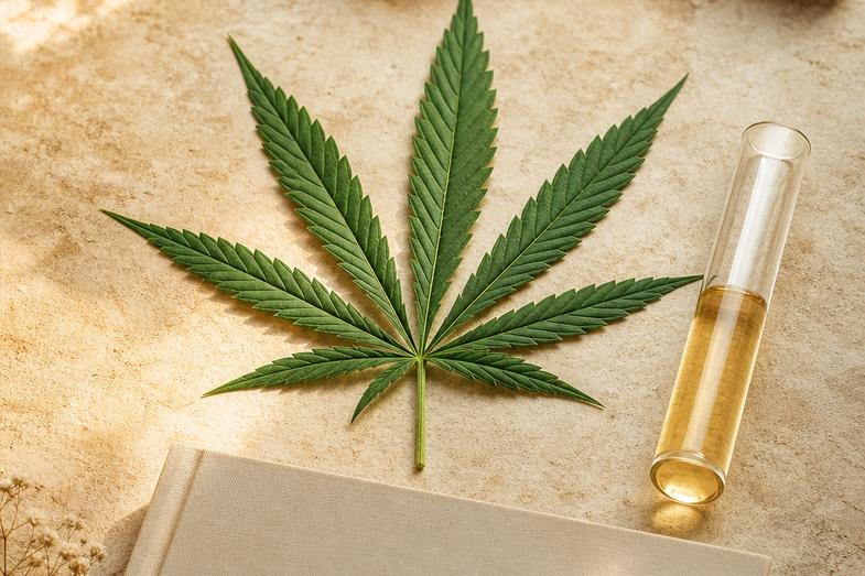 Composición editorial documental sobre las variedades de cannabis con alto contenido de THC en laboratorio HPLC y la literatura botánica científica europea